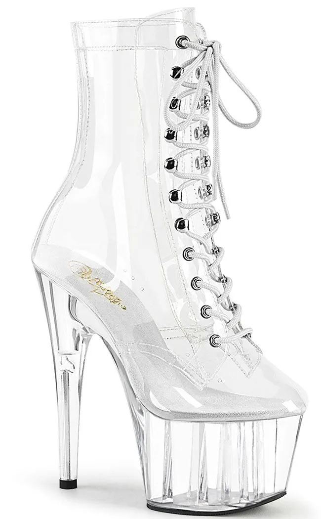 ADORE-1020C Clear Platform Ankle Boots