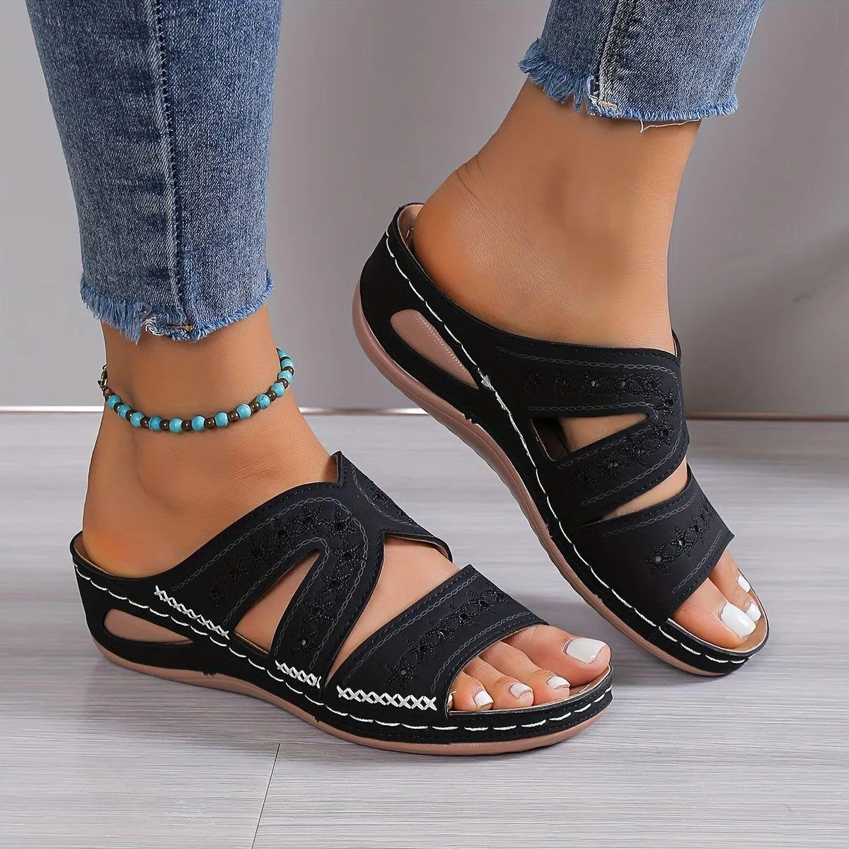 Annabelle Sandalen - Damen Casual Orthopädische Offene Keilsandalen