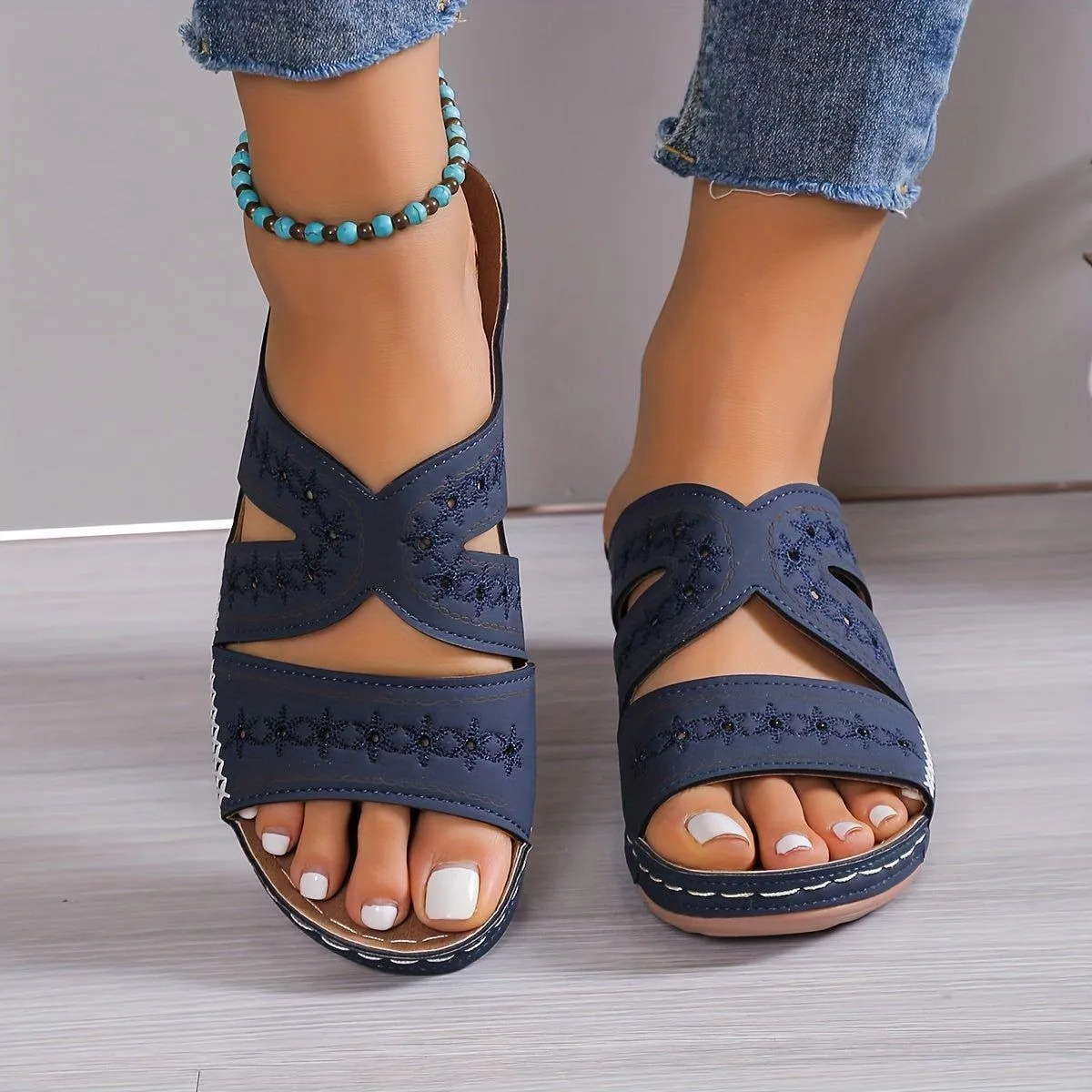 Annabelle Sandalen - Damen Casual Orthopädische Offene Keilsandalen