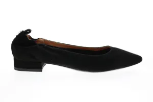 Aquatalia Pilara Dress Suede 34L2387-BLK Womens Black Suede Flats Ballet Shoes