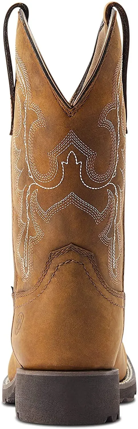 Ariat Women's Unbridled Rancher Waterproof Western Boot, Oily Distressed Tan