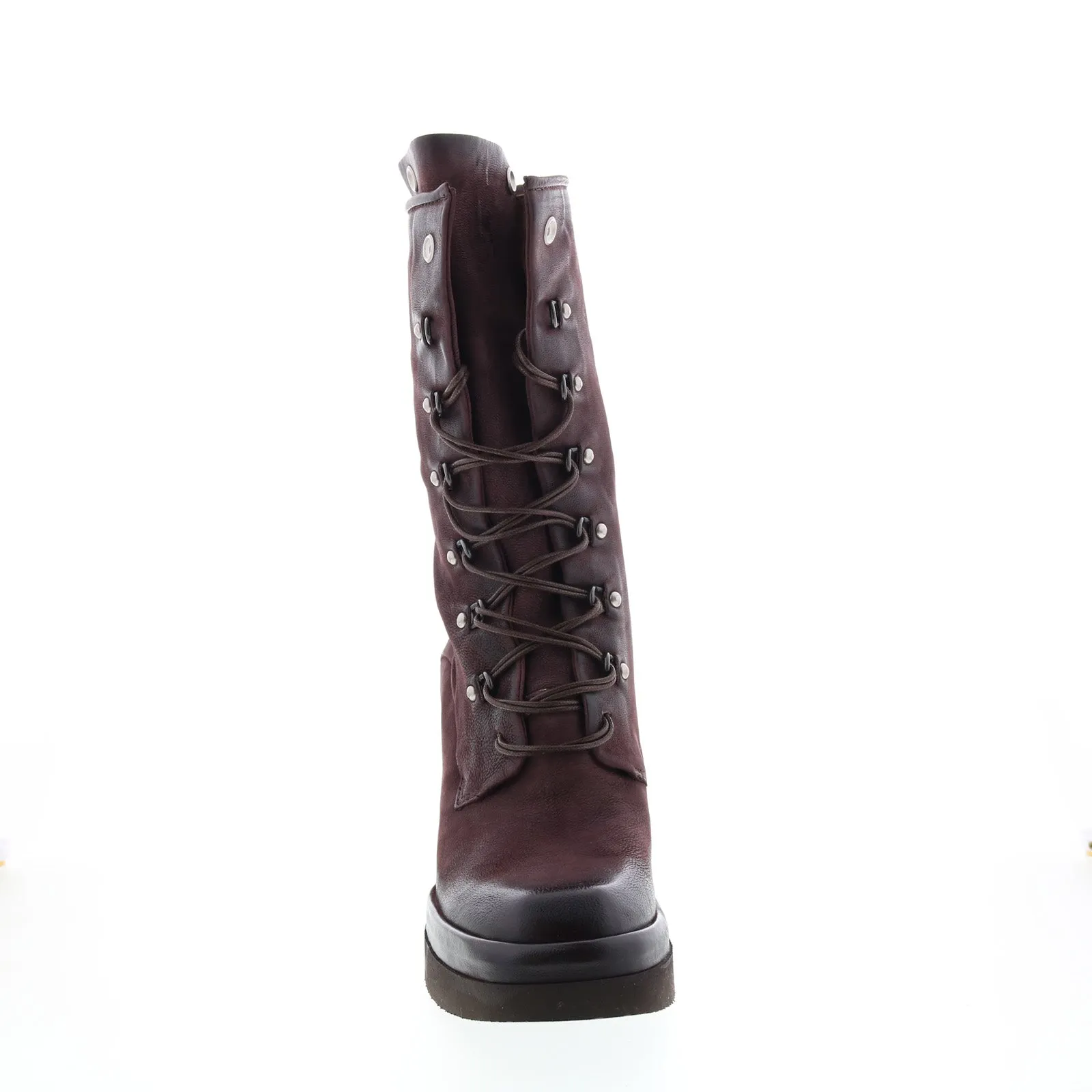 A.S.98 Vivienne A53205-302 Womens Burgundy Leather Casual Dress Boots