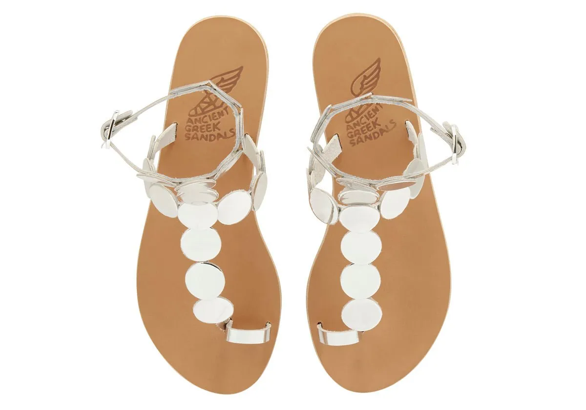 Asteras Mirror Sandals Silver