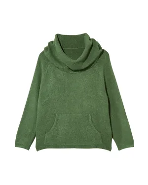 Aveline Cowl Neck Sweater | Forest Green