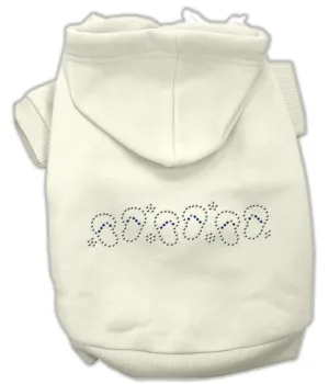 Beach Sandals Rhinestone Hoodies Cream XL (16)