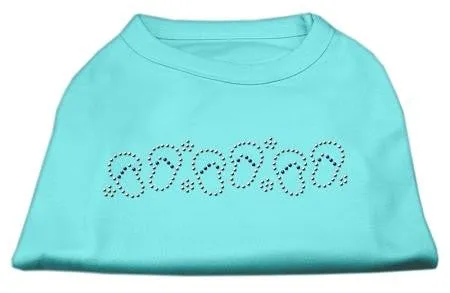 Beach Sandals Rhinestone Shirt Aqua XL (16)