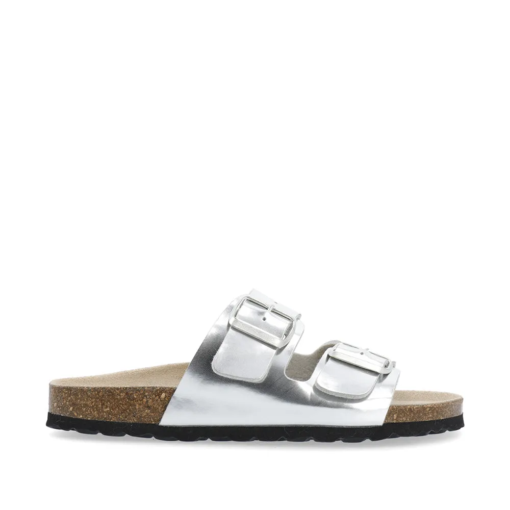 Biaolivia Silver Metallic Sandal