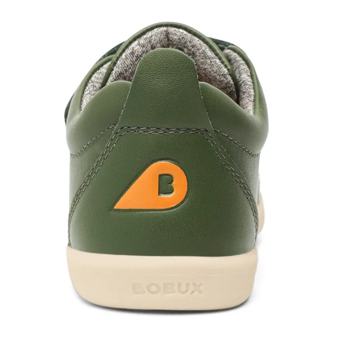 Bobux Iwalk Grass Court Forest Green Leather Trainer 633756