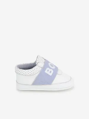 BOSS Baby Boys Leather Pre-Walker Shoes in White