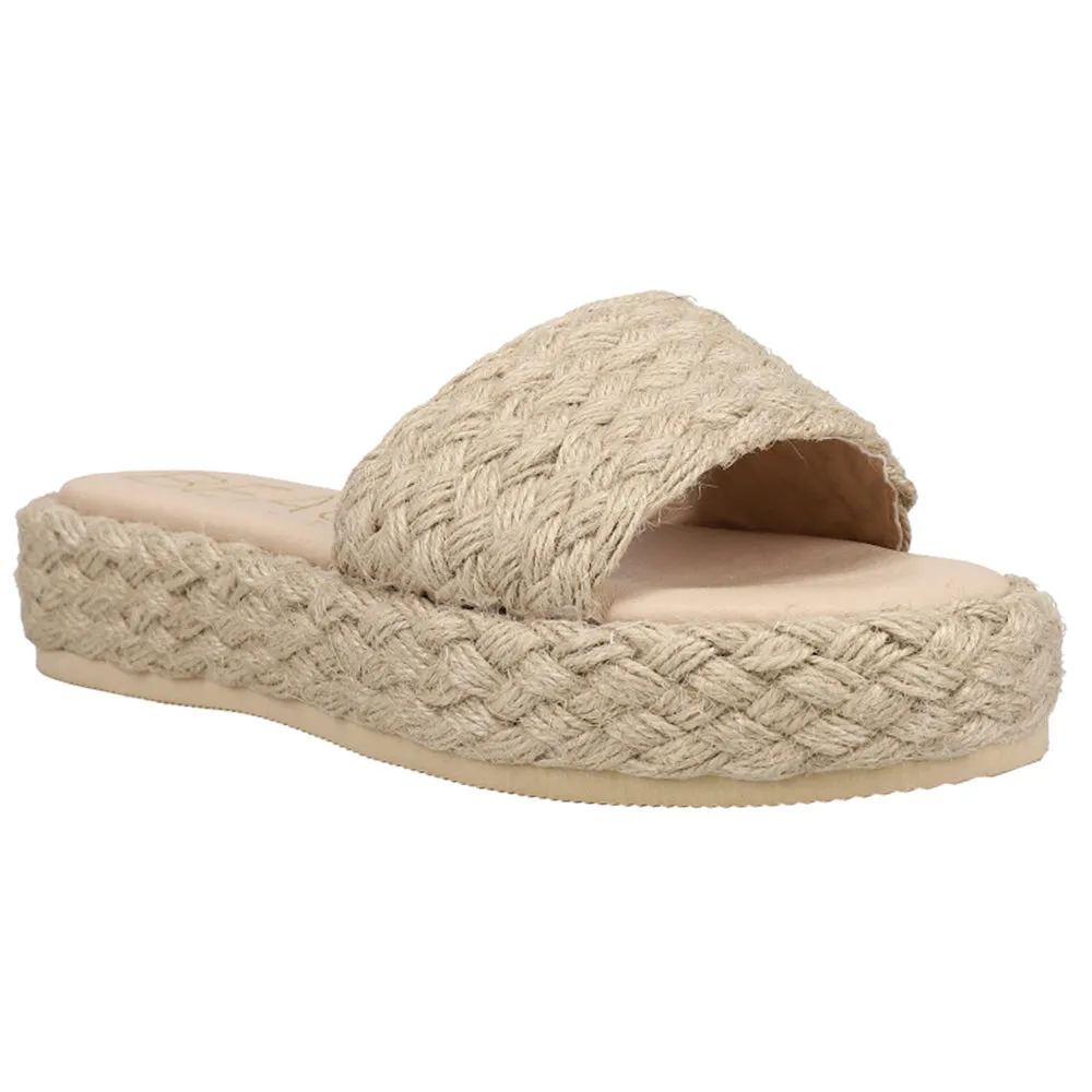 Caspia Platform Espadrille Slide Sandals