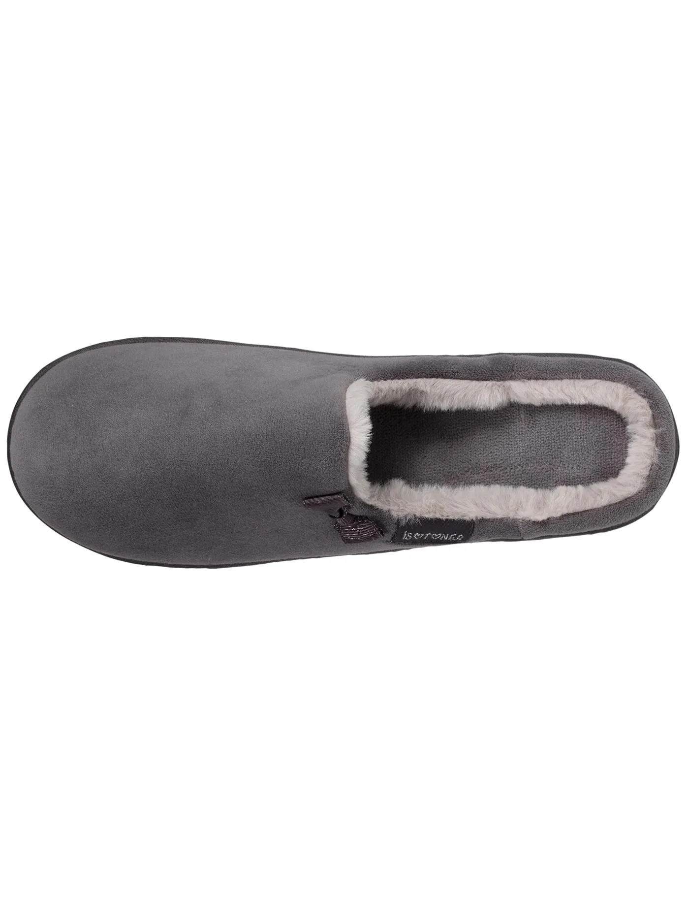 Chaussons mules Femme imitation fourrure Gris