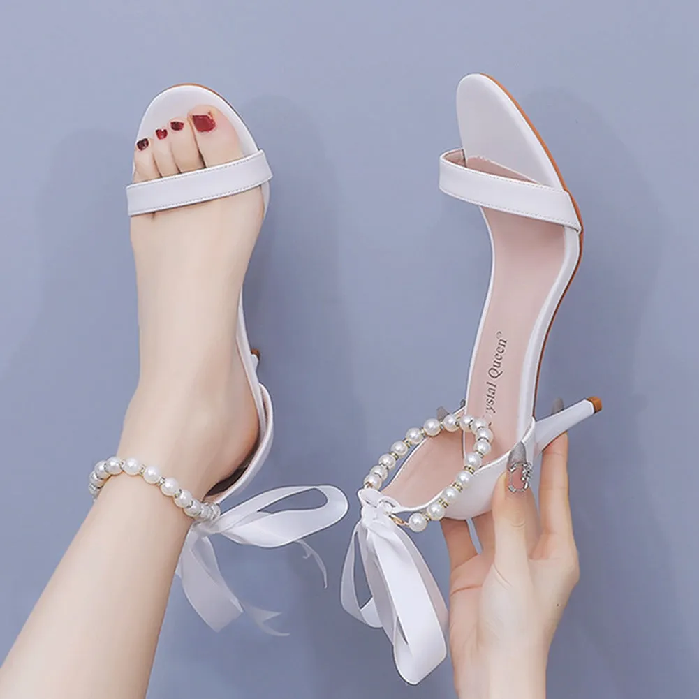 Chic Open Toe Stiletto Ankle-Strap Women's Shoes