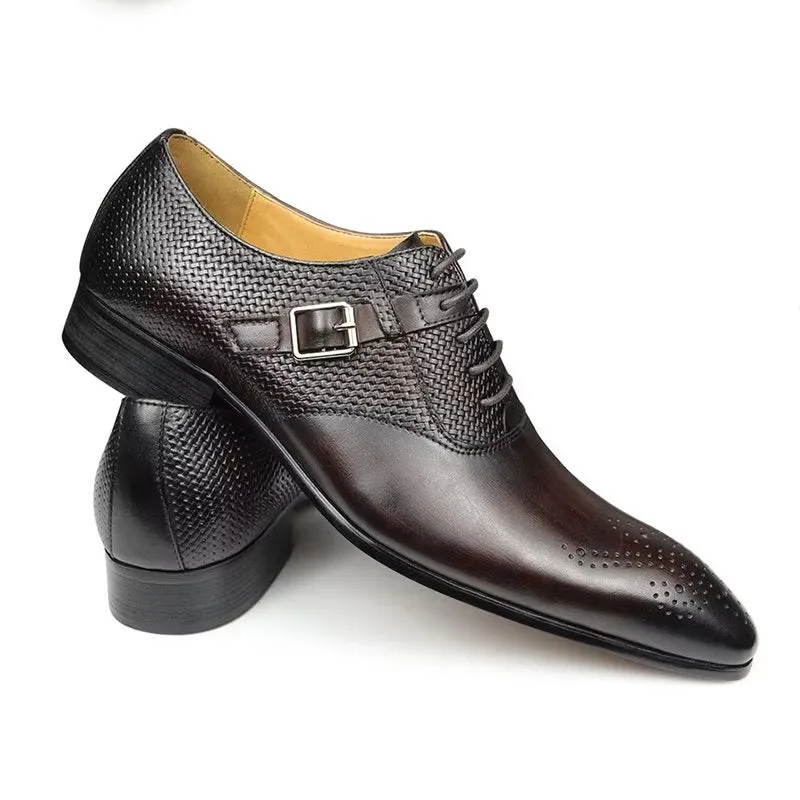 Genuine Leather Chic LuxeLeather Wedding Brogue Shoes