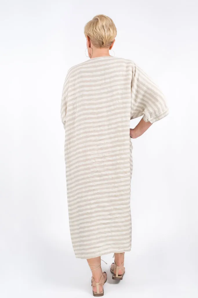 Kasia Cabana Stripe Linen Dress (DSS119) - FINAL SALE