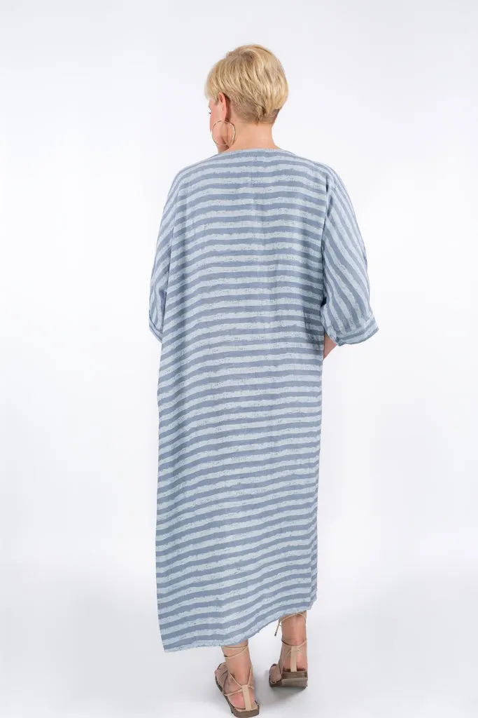 Kasia Cabana Stripe Linen Dress (DSS119) - FINAL SALE