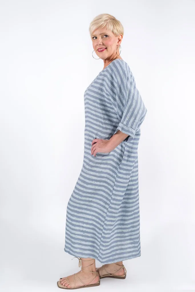 Kasia Cabana Stripe Linen Dress (DSS119) - FINAL SALE