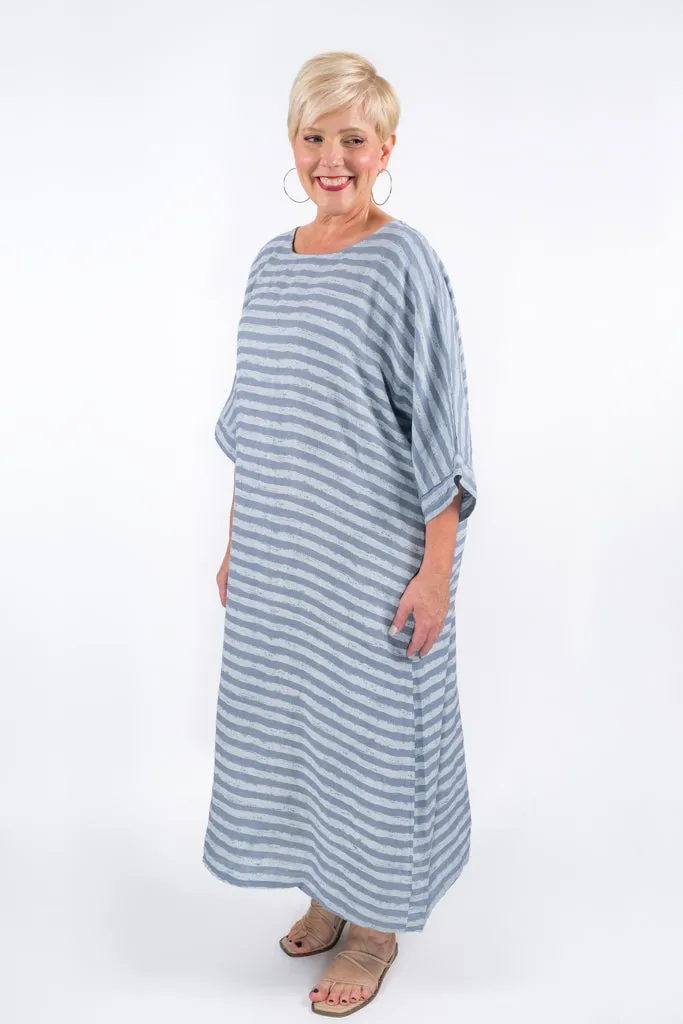 Kasia Cabana Stripe Linen Dress (DSS119) - FINAL SALE