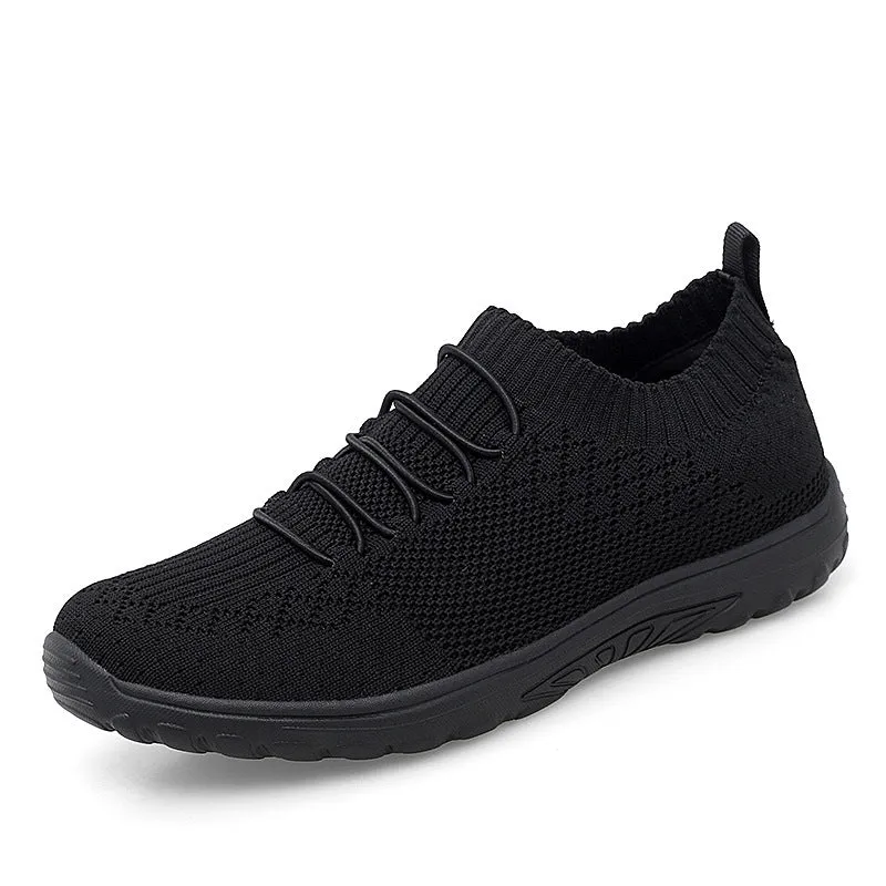 Ladies Flying Woven Mesh Shoes Plus Size Casual Sneakers