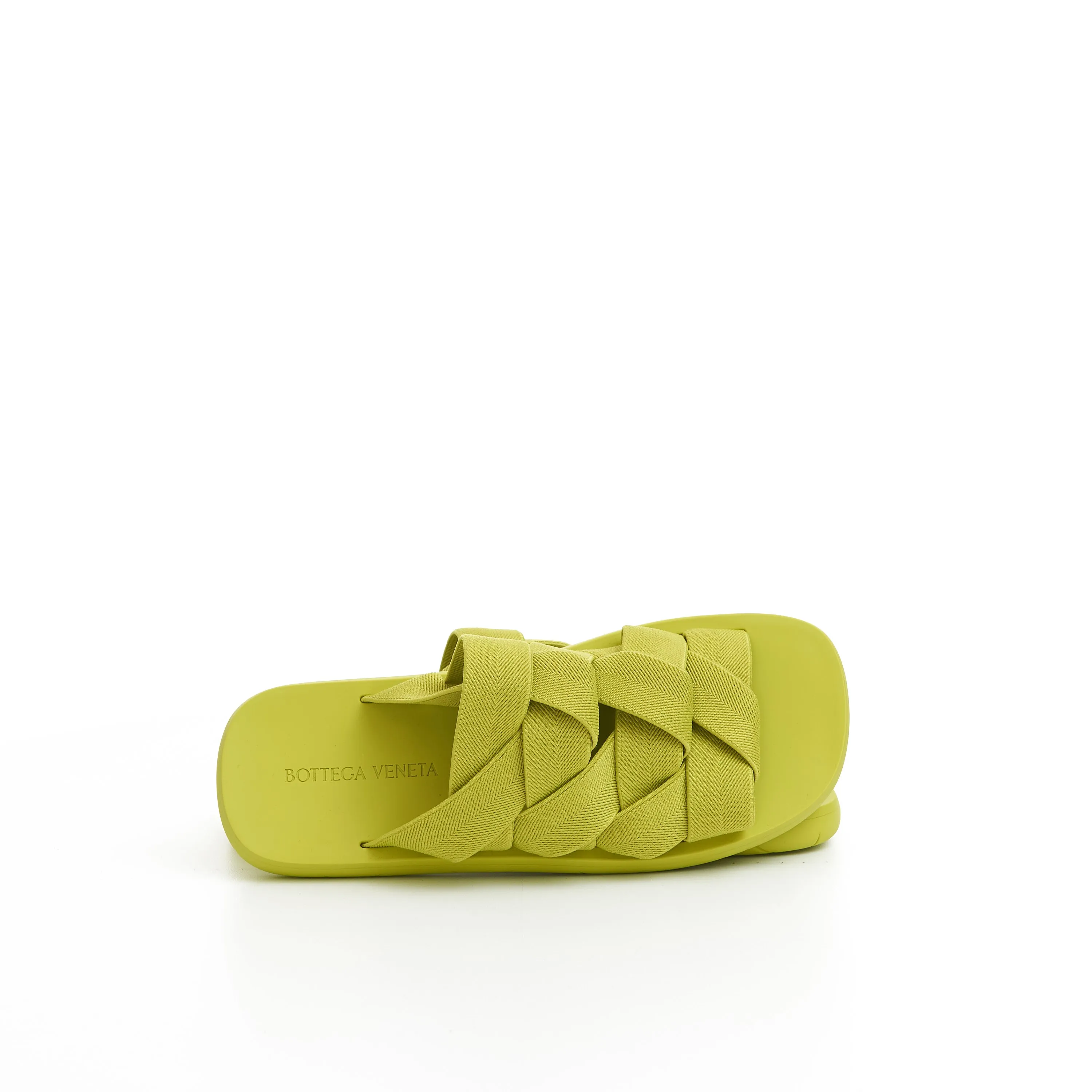 Men's Plat Mule Slide Sandals In Kiwi Green