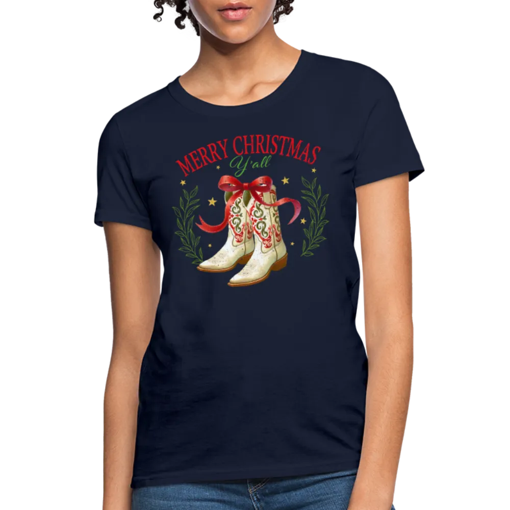 Merry Christmas Y'all Women's Contoured T-Shirt