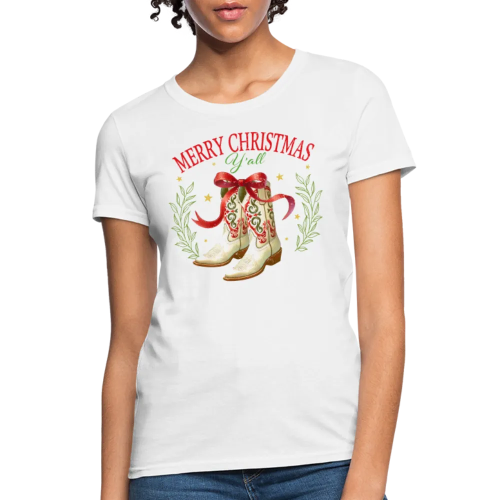 Merry Christmas Y'all Women's Contoured T-Shirt