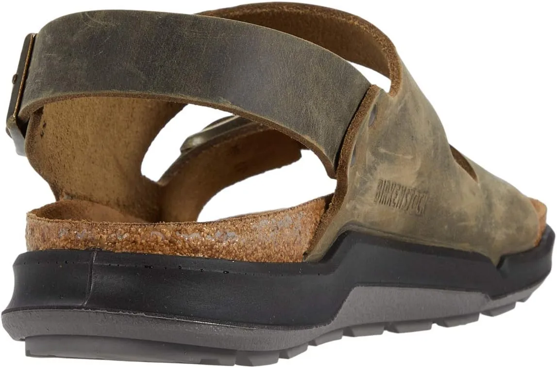 Milano Rugged Sandals (Men) Birkenstock in Faded Khaki Oiled Leather