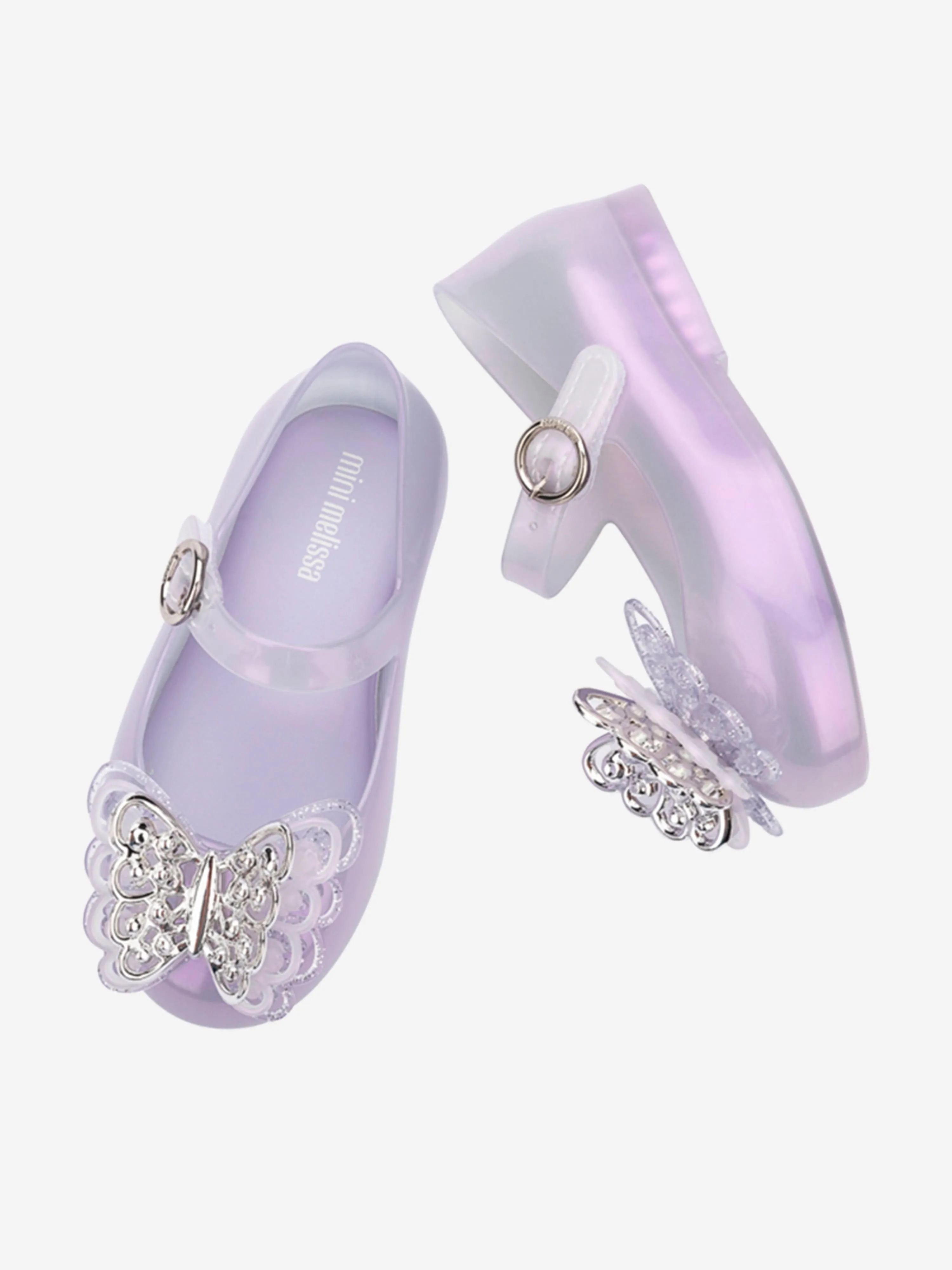 Mini Melissa Girls Sweet Love Fly II Shoes in Purple