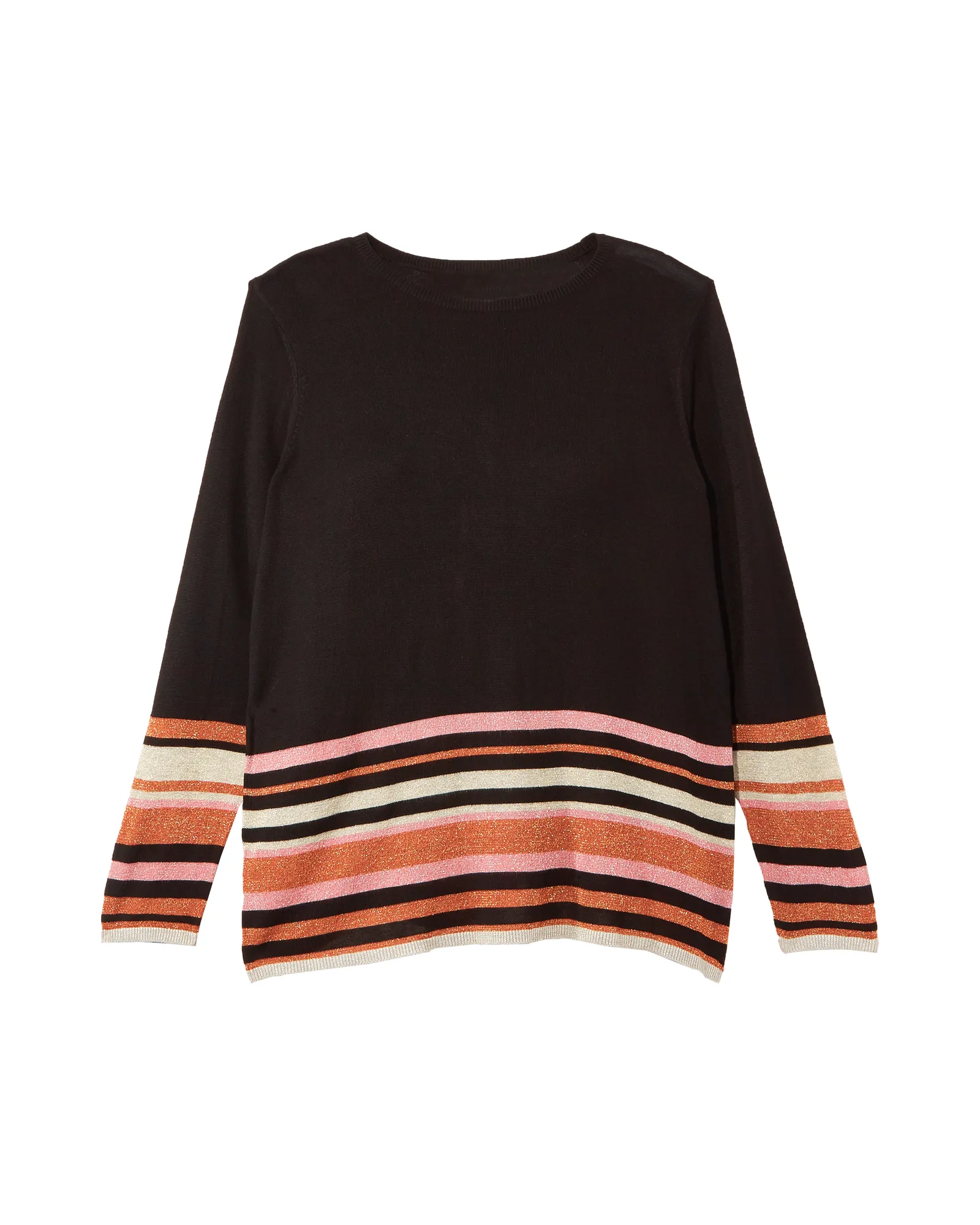 Mirah Pullover Sweater | Black / Orange