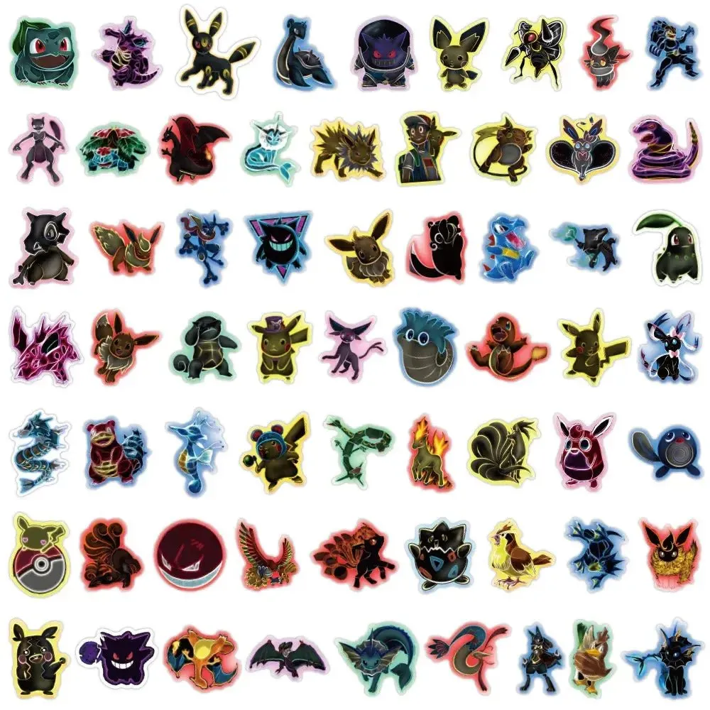 Neon Pokemon Stickers - Cool & Collectible