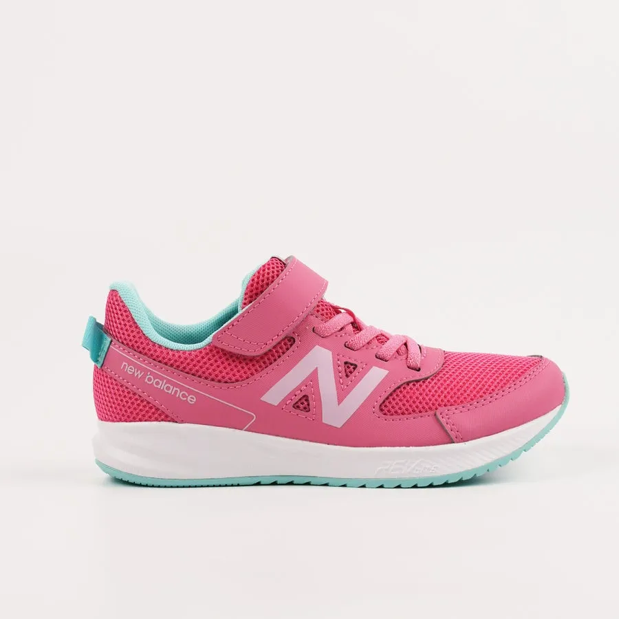 NEW BALANCE KIDS 570 HOOK N' LOOP PINK SHOES