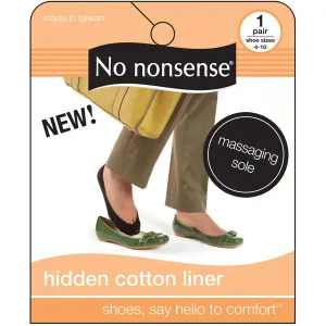 NO NONSENSE - Shoe Solutions Hidden Cotton Liner Socks Black - 1 Pairs