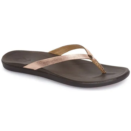 OluKai Women's Ho‘ōpio Leather Sandals