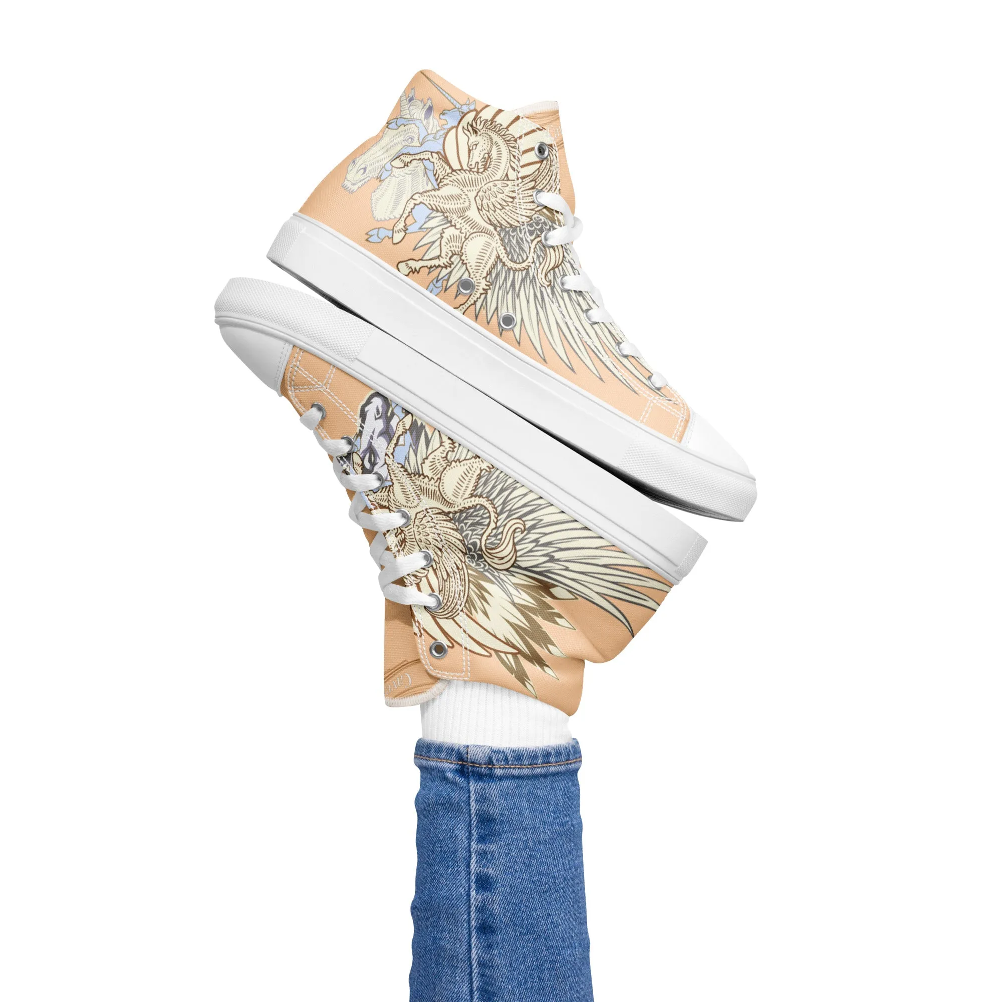 Pegasus Foemina high top canvas shoes