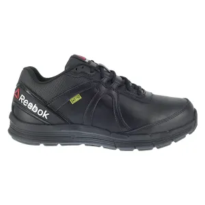 Reebok Mens Black Leather Work Shoes MetGuard ST SR Oxford