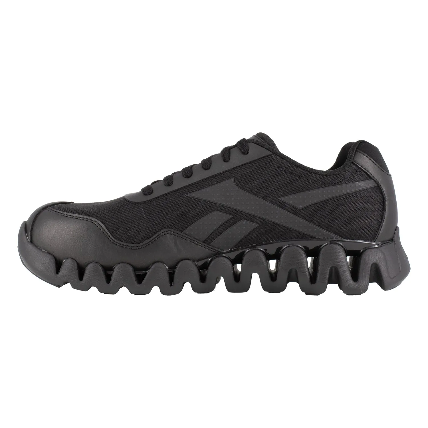 Reebok Mens Black Mesh Work Shoes Zig Pulse Athletic CT