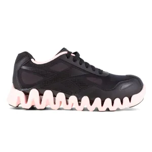 Reebok Womens Black/Pink Mesh Work Shoes Zig Pulse Athletic CT