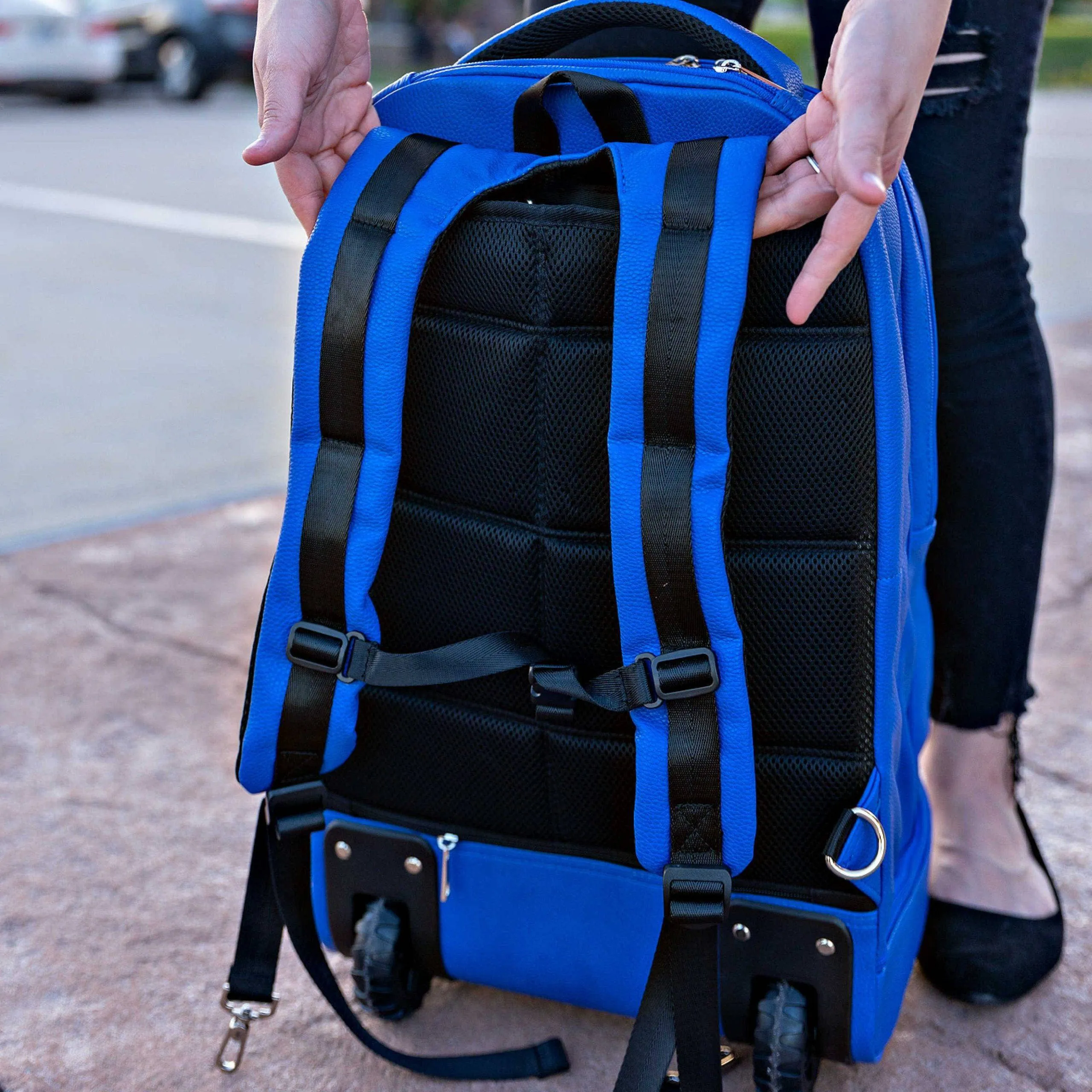 Royal Blue Tumbled Leather Roller Bag (Only 200 Made)