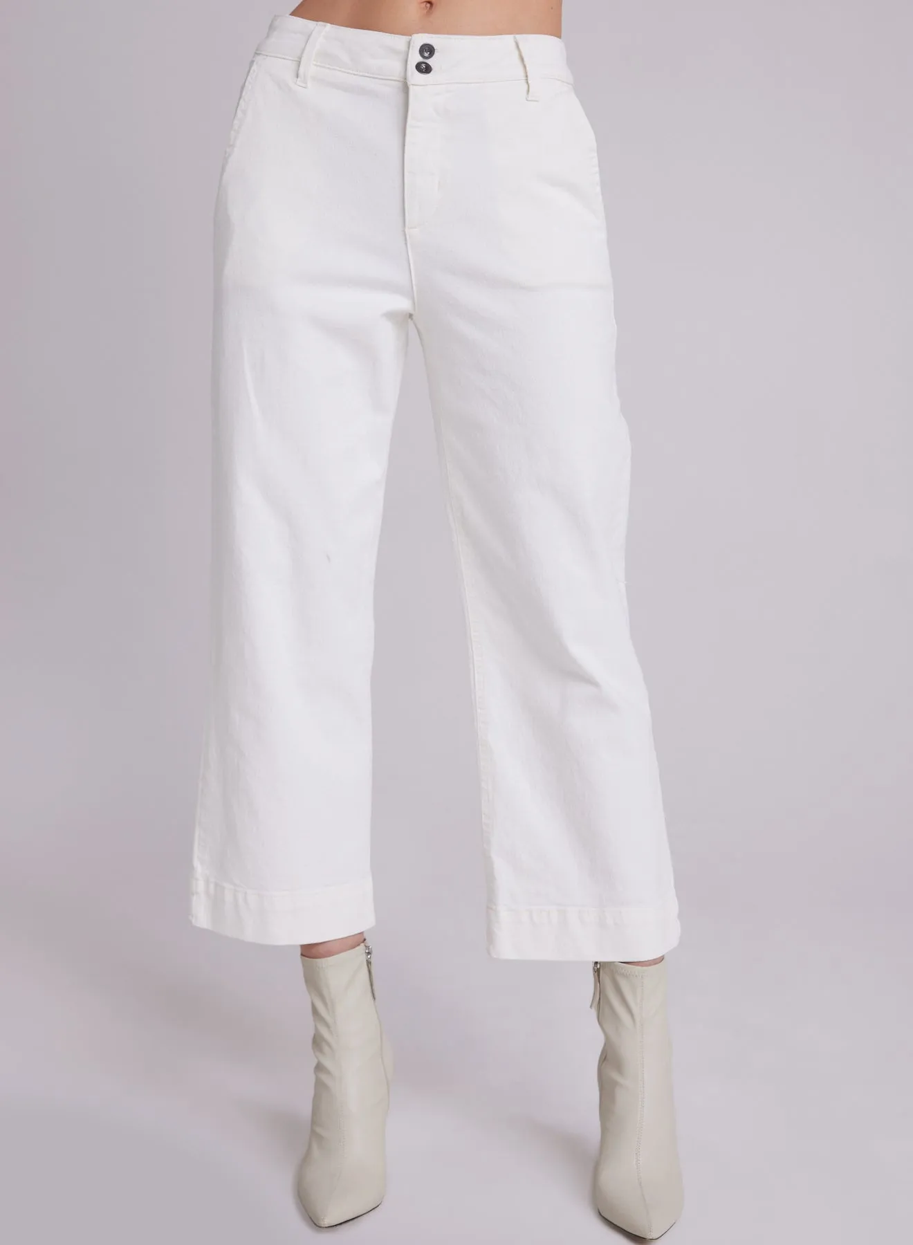 Saige Wide Leg Pant - Winter White