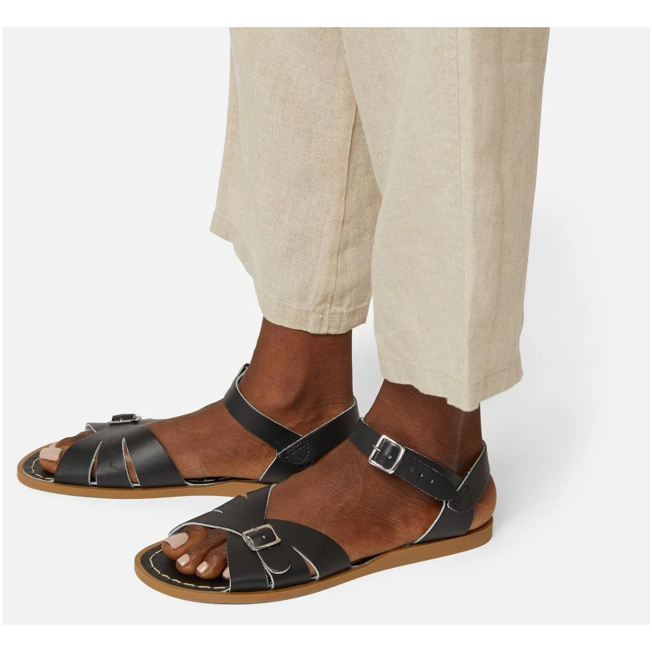 Saltwater Classic Sandals - Black - Adult