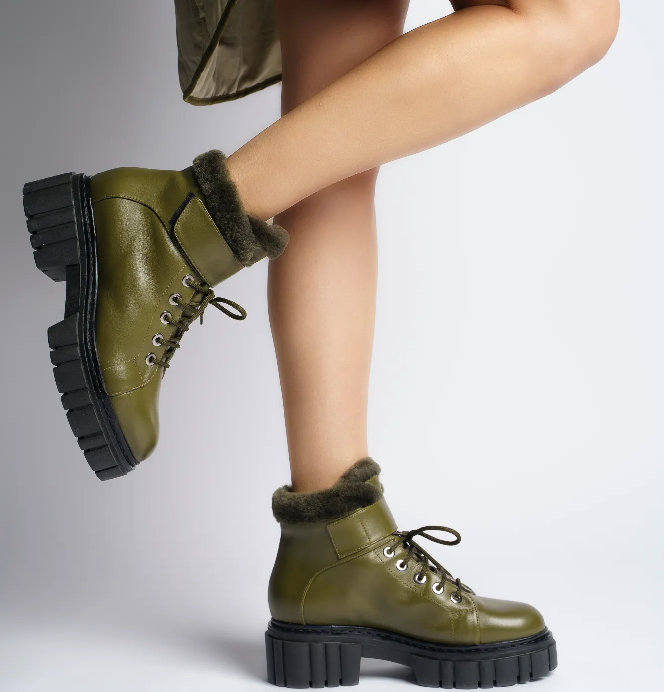 Takara Olive Winter Ankle Boots