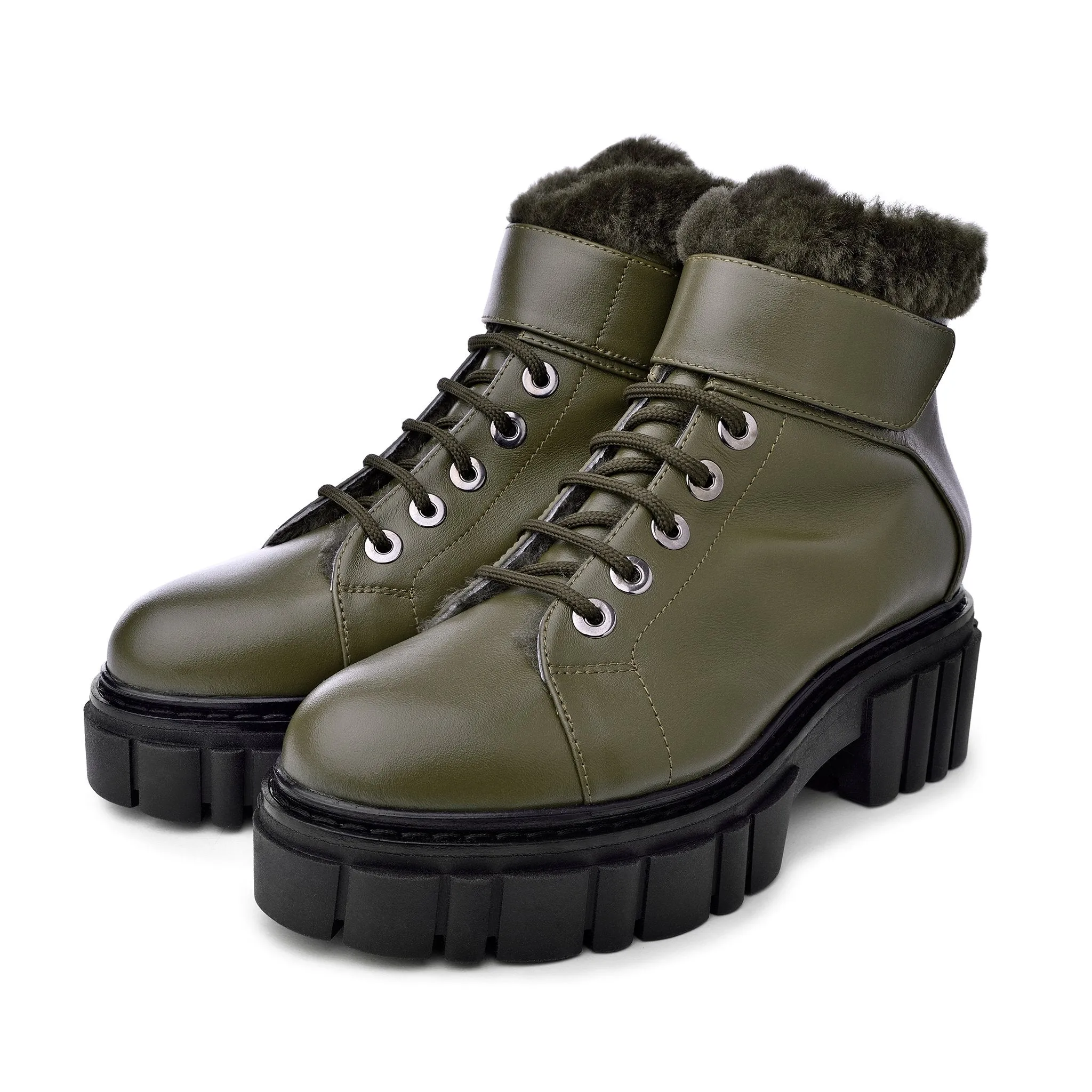 Takara Olive Winter Ankle Boots