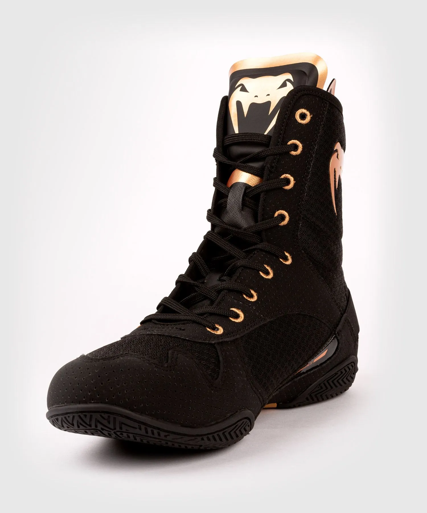 Venum Elite Black/Gold Boxing Shoes