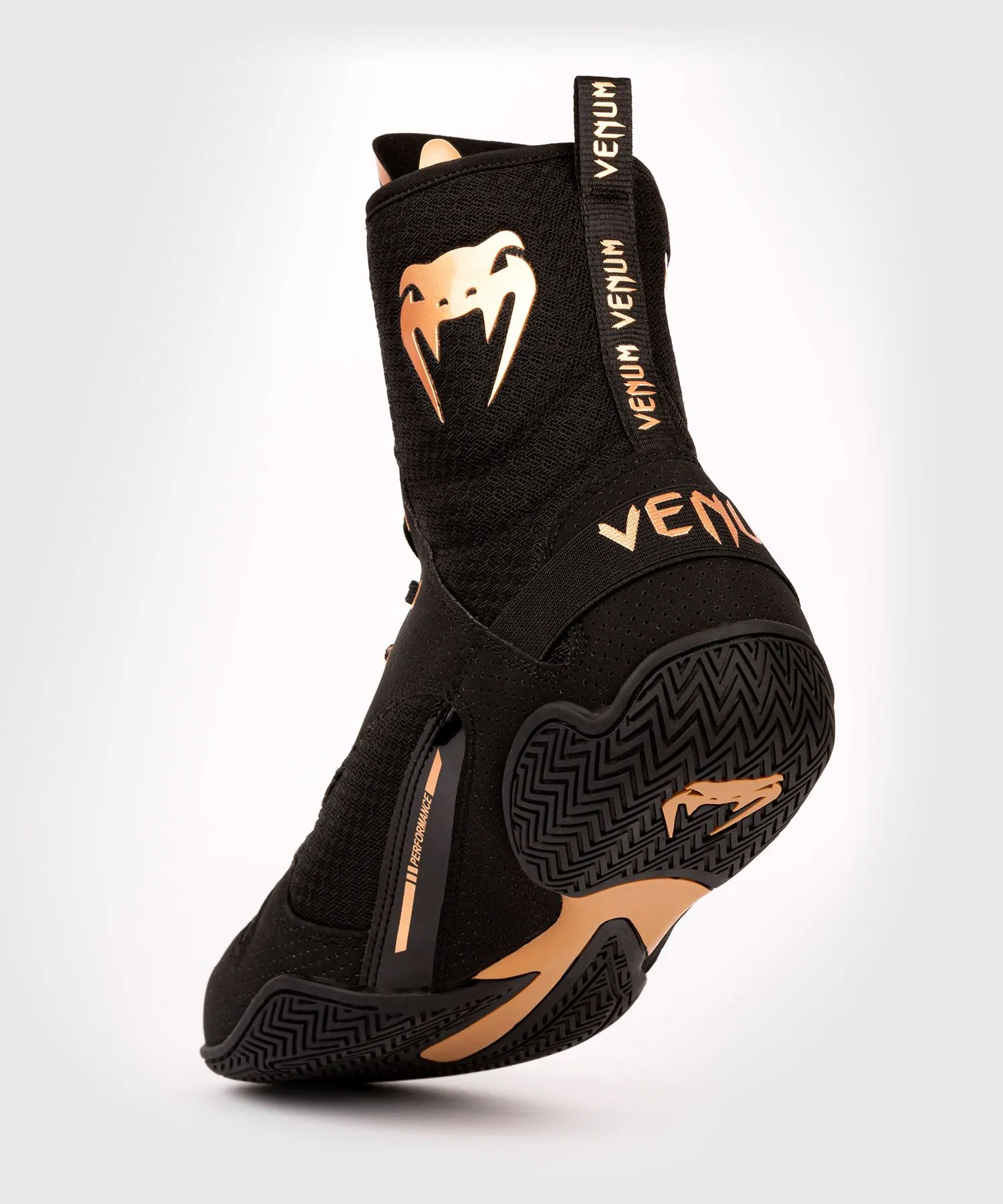 Venum Elite Black/Gold Boxing Shoes