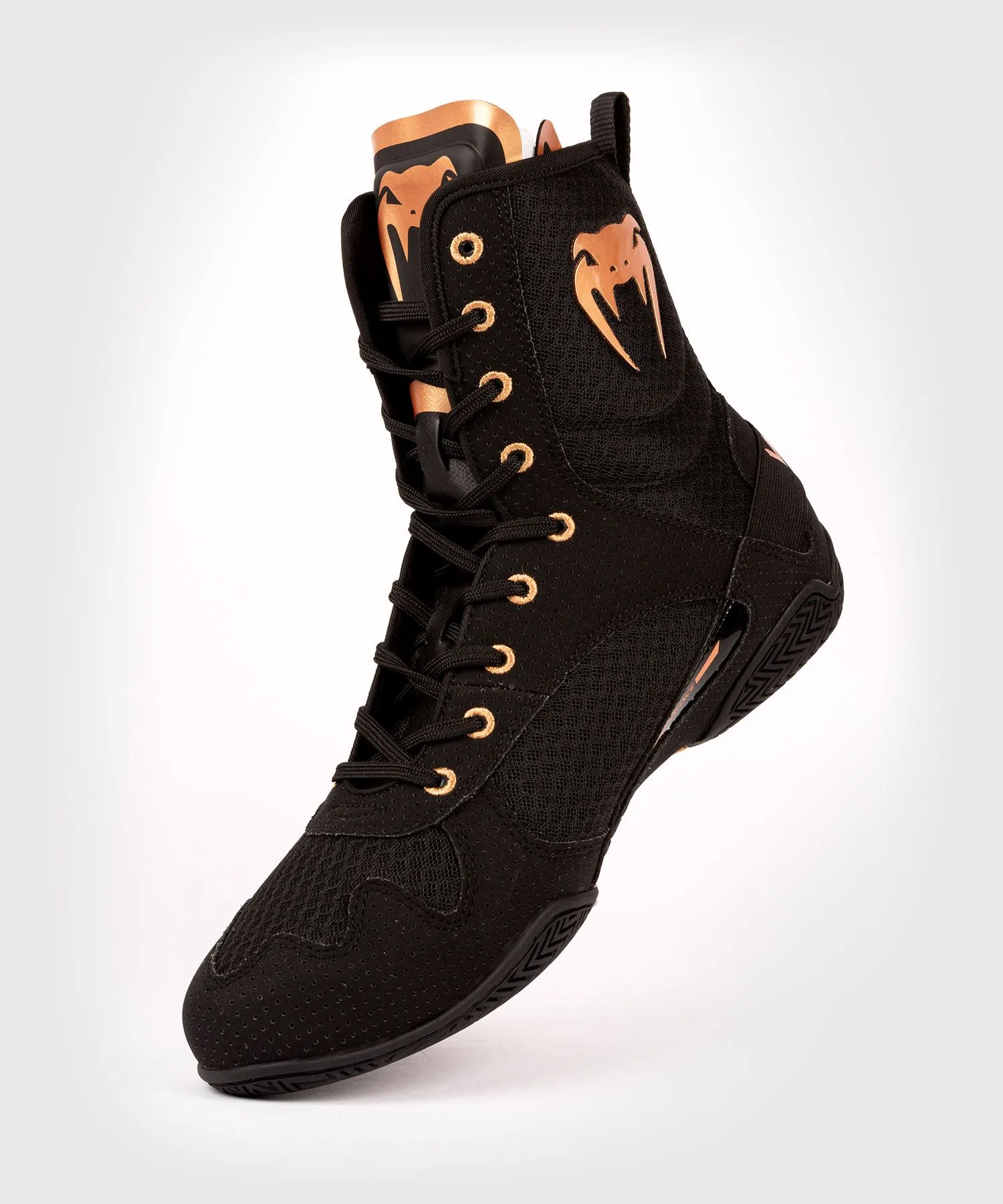 Venum Elite Black/Gold Boxing Shoes