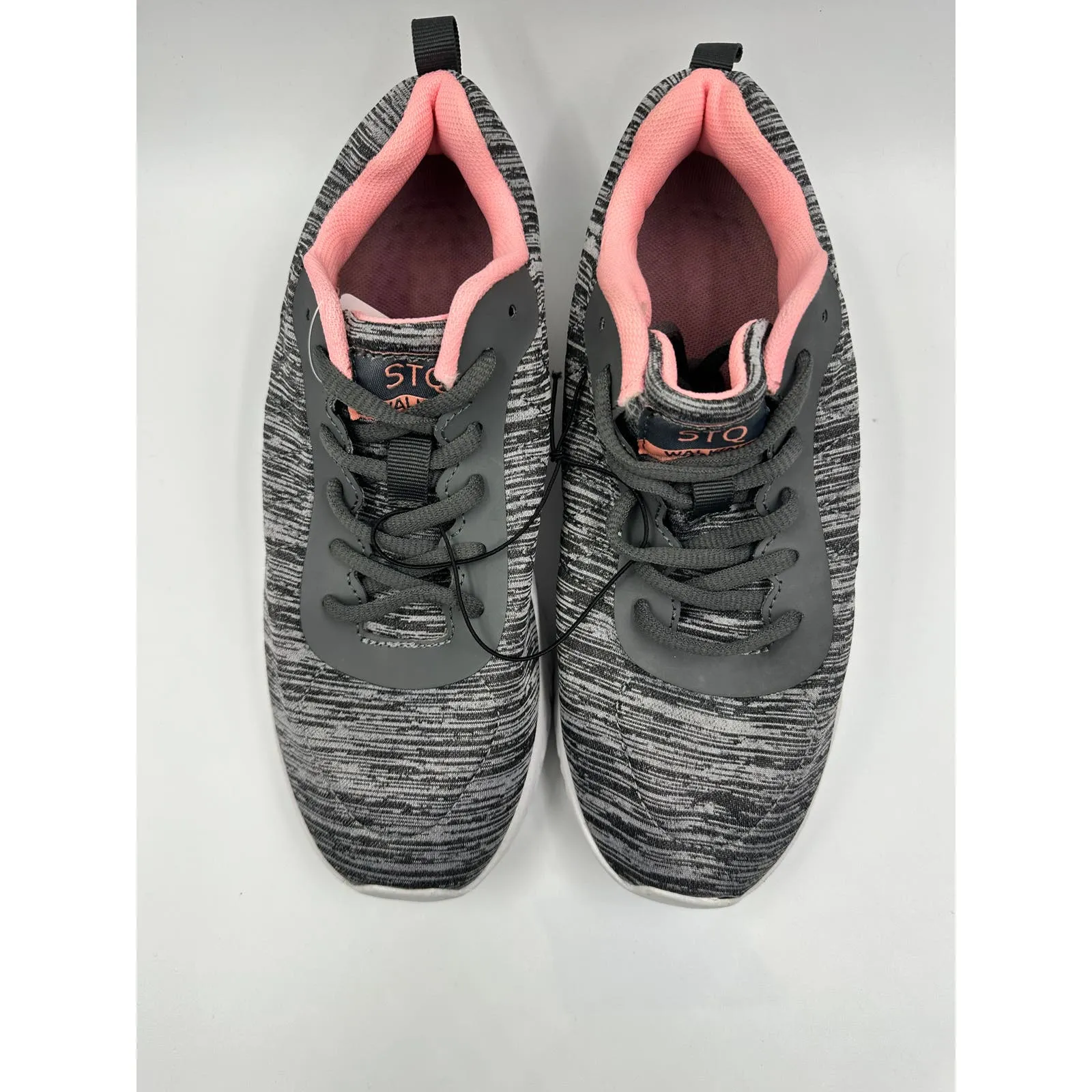 Women's Size 6, Gray Mesh Sneaker with Pink Insole and White Outsole