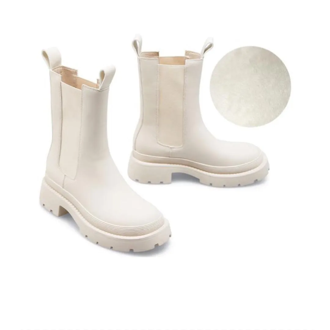 Women's White Chelsea Boots